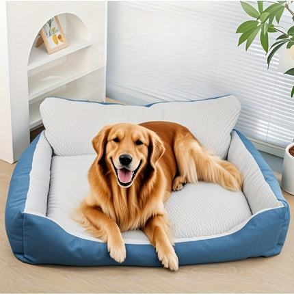 Extra-Large Luxury Plush Pet Sofa Bed - Thick, Warm with High Backrest for Cats & Dogs, Easy Clean, All-Season Comfort
