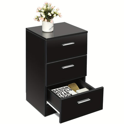 Storage, Cabinet Organizer With 3 Drawers, 38 X 35 X 66 Cm, Bedside Cabinet With 3 Drawers