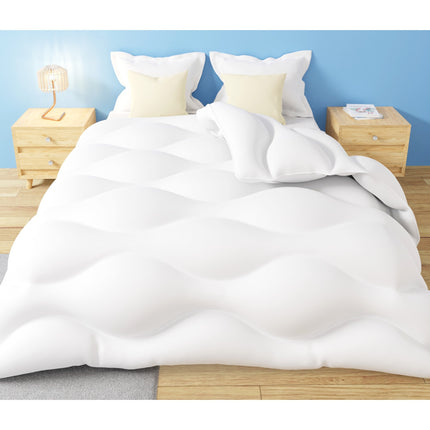 Cold Weather Warm Duvet – Cloud Pattern  White  700 g/m² High Density Hollow Fiber Filling Ideal for 1-2 People