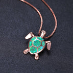 Rose Gold Green / Necklace
