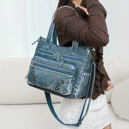 Women'S Vintage Handbag with Detachable Strap