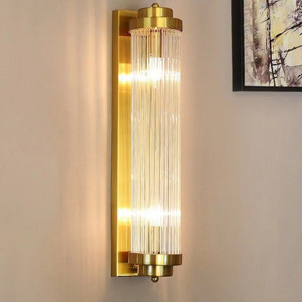 LED Bedroom Bedside Light Luxury Crystal Wall Lamp