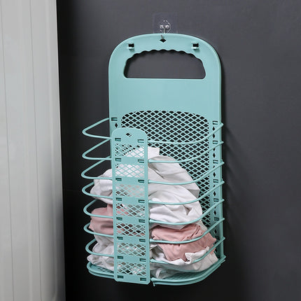 Foldable Laundry Basket Plastic Storage Box Household Punch-free Bathroom