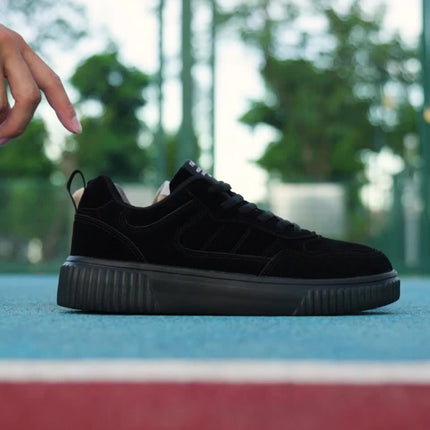 Men's Large Size Lace-Up Casual Skateboard Shoes Non-Slip MD Sole, Comfortable EVA Fabric Insole