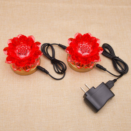 Buddha Worshiping LED Colorful Lotus Lights Household