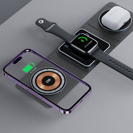 Magsafe Transparent Magnetic Wireless Charger Multifunctional Three-in-one Wireless Charger Electrical Appliances