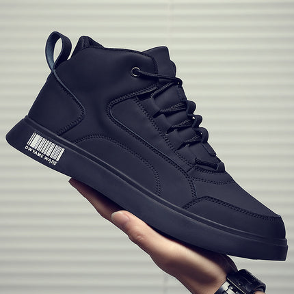 Men'S High-Top Sneakers - Anti-Slip Rubber Sole, Lace-Up Closure, Cushioned EVA Insole