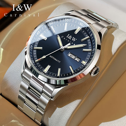 Automatic Watch, Men'S Stainless Steel Synthetic Sapphire Miyota Movement Mechanical Timepiece