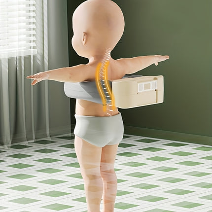 Adjustable Baby Standing Shower Rack | Plastic, Grey and Khaki Simulation Loop Armrest for Home Use