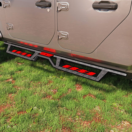Two-Color 6 Running Boards For 2020-2026 Jeep Gladiator JT 4 Door,Side Steps