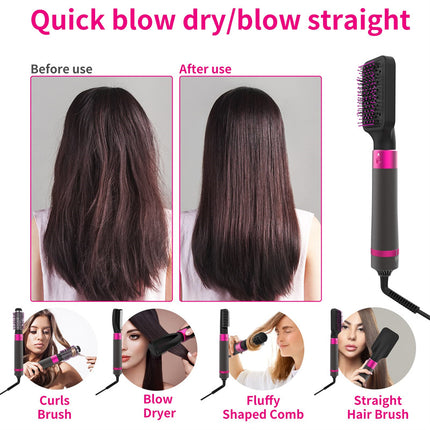 Professional 5 In 1 Hair Dryer Brush Dryer And Straightening Brush Electric