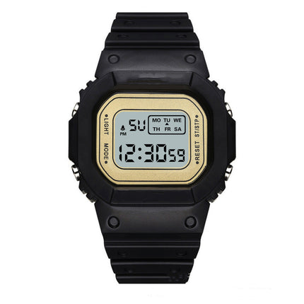 Matcha Green Student Youth Outdoor Sports Waterproof Multifunctional LED Electronic Watch
