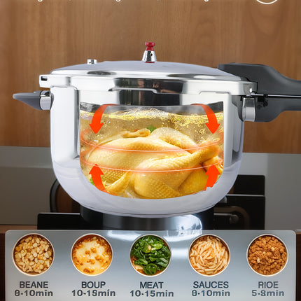 4L-6L Pressure Cooker & Fast Boiling Pot - Extra Thick High Quality Base - Wide Mouth Design
