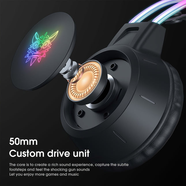 X15 Pro Gaming Headset with RGB, Noise Cancelling Mic & Surround Sound - Compatible for PS/PC/Laptop,