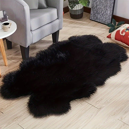 Soft and Fluffy Sheepskin Carpet - Non-slip Artificial Fur Carpet for Bedroom, Living Room and Game Room
