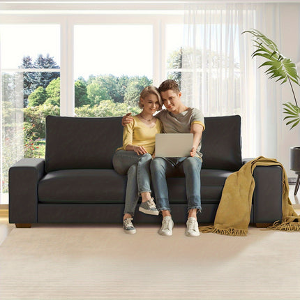 Sofa Elegance And Comfort - Modern Loveseat Sofa - Sleek And Smooth Surface with Wide Arm,