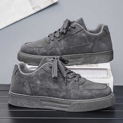 2025 Spring New Men'S Solid Color Casual Sneakers, Low-Top Lace-Up Trendy Versatile Skate Shoes.