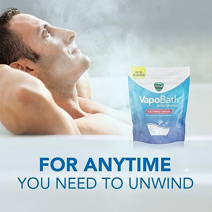 Vicks VapoShower Plus, Shower Bomb Tablets, Soothing Non-Medicated Vapors, 12 Tablets & Vicks VapoBath Bath Crystals, 36 oz Soothing Bath Soaking Solution, Steam Aromatherapy w/Eucalyptus & Menthol|B09MF3CQ2H