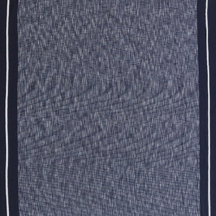 Blue Woven Cotton Geometric Throw