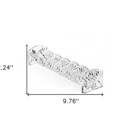 10" Rectangular Cut Crystal Cracker Tray