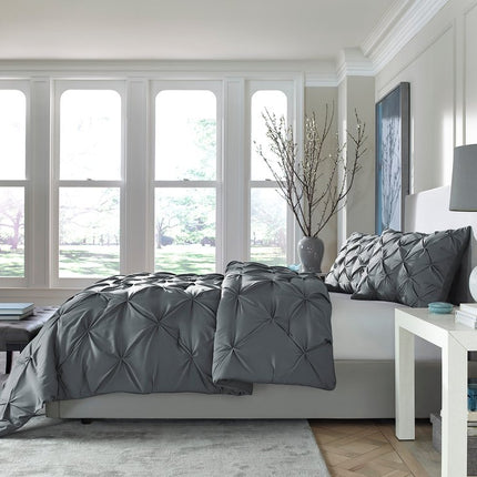 Gray King Microfiber Washable Microfiber Down Alternative Comforter