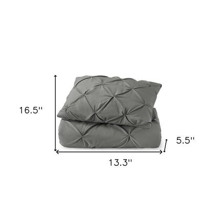 Gray King Microfiber Washable Microfiber Down Alternative Comforter