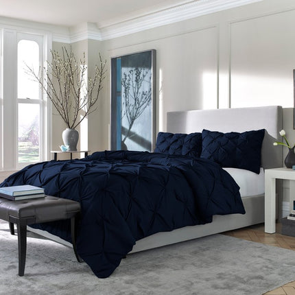 Navy Blue King Microfiber Washable Microfiber Down Alternative Comforter