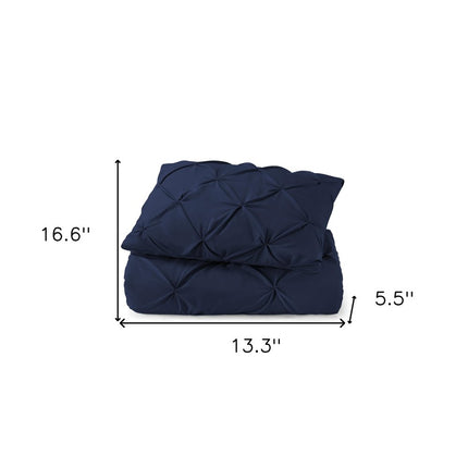 Navy Blue King Microfiber Washable Microfiber Down Alternative Comforter