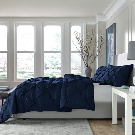 Navy Blue Twin Microfiber Washable Microfiber Down Alternative Comforter