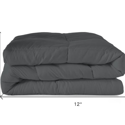 Gray King Microfiber Washable Microfiber Down Alternative Comforter