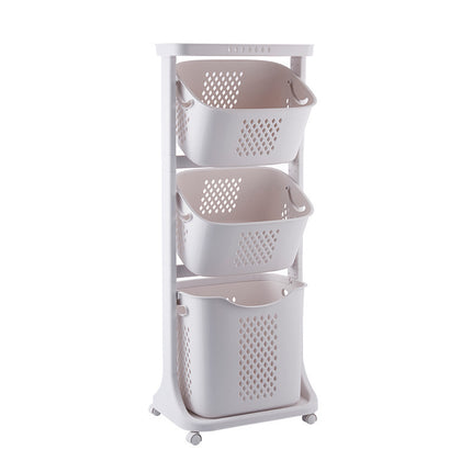 Multifunctional Laundry Basket Mobile Foldable Dirty Clothes Basket Storage Rack