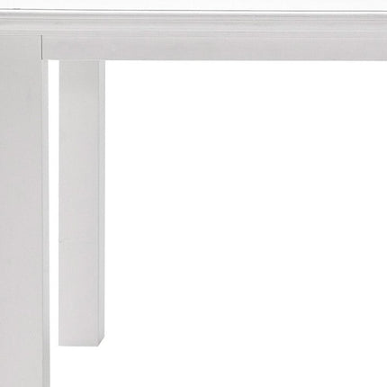 79" White Solid Wood Dining Table