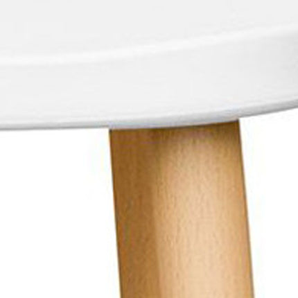 White And Natural Metal and Plastic Windsor Back Dining Side Chair
