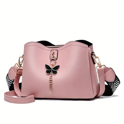Crossbody Bags For Women Fashion Butterfly Bucket Purses For Teenage Lightweight Shoulder Bag