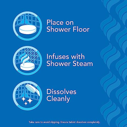 Vicks VapoShower Plus, Shower Bomb Tablets, Strong Soothing Non-Medicated Vapors Steam Aromatherapy with Eucalyptus and Menthol, Contains Essential Oils, 12 Tablets|B08QTZBK5Y