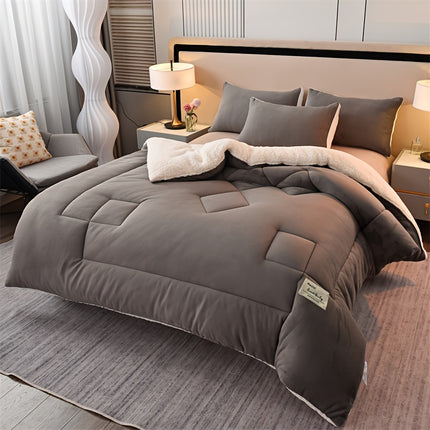 1pc Reversible Milk Fleece Sherpa Winter Comforter