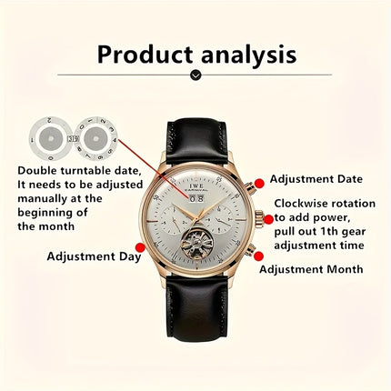 Luxury Brand Men's Multi-Function Mechanical Watch