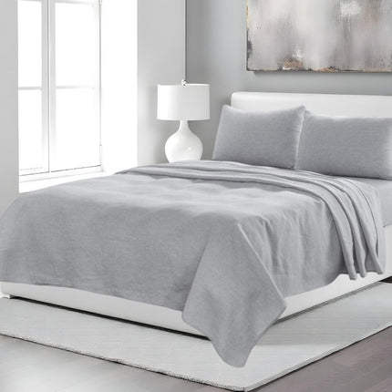 Four Piece Light Pink Linen Twin Sheet Set