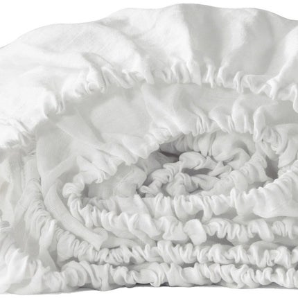 Ivory Linen Twin Fitted Sheet