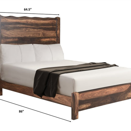 Walnut Live Edge Solid Wood Queen Bed Frame