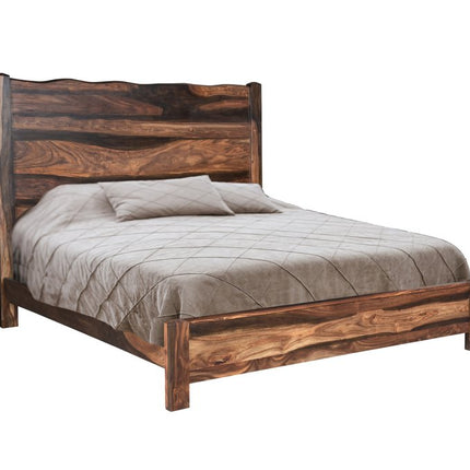Walnut Live Edge Solid Wood King Bed Frame