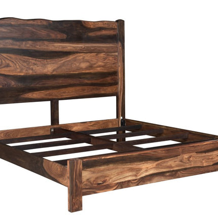 Walnut Live Edge Solid Wood King Bed Frame