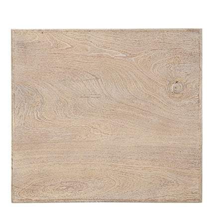 24" Natural Distressed Solid Wood Square End Table
