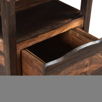 68" Natural Live Edge Solid Wood Writing Desk With Four Drawers