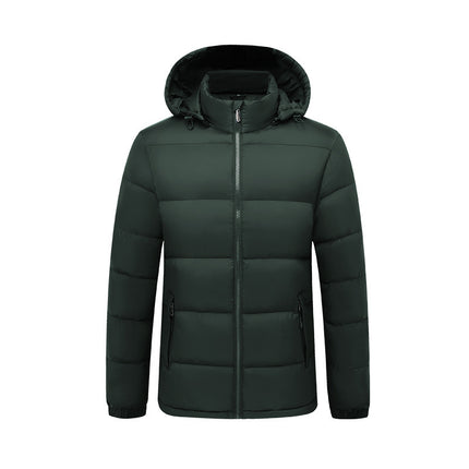 Hooded Cotton Jacket Men's Warm Quilted Jacket