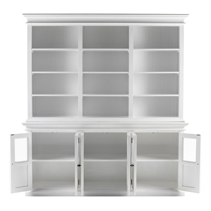 87" Antiqued White Solid Wood Pantry Or Storage Closet