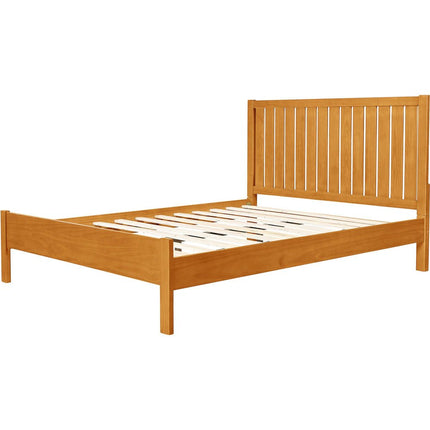 Natural Shiplap Texture Solid Wood King Bed Frame