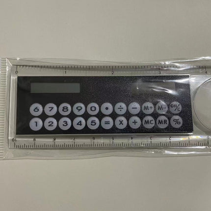 Wholesale Mini Color Multifunctional Student 10cm Ruler Solar Calculator