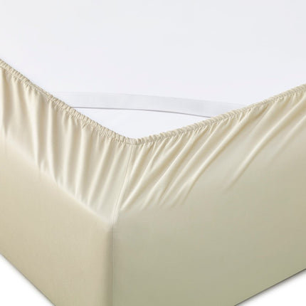 Six Piece Ivory Tencel Lyocell Queen Sheet Set