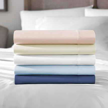 Six Piece Blue Tencel Lyocell Queen Sheet Set